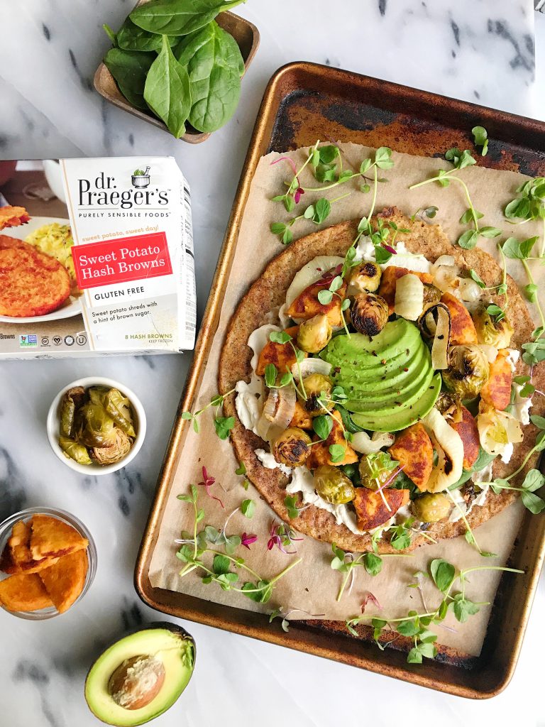 Simple Vegan Breakfast Pizza made with just a few delicious savory ingredients! 