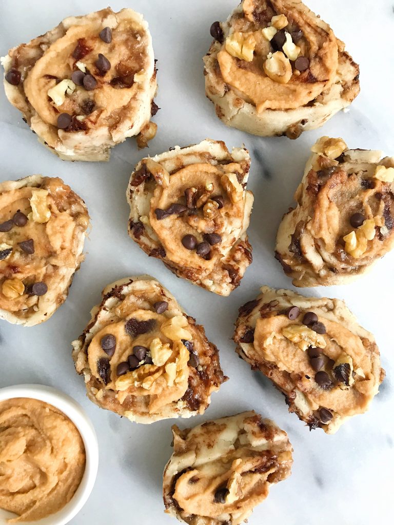 30-minute Healthy Banana Bread Cinnamon Rolls that are gluten-free and easy to make!