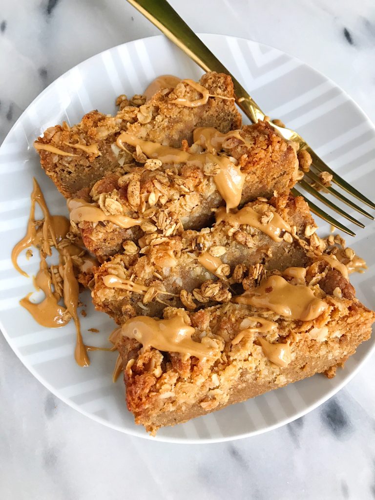 Vegan Cinnamon Coffee Cake Loaf made with oat flour for an easy and delicious breakfast loaf!