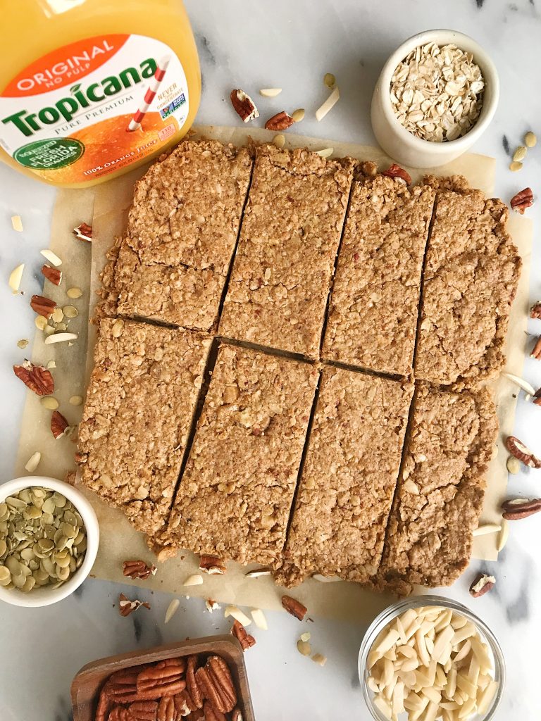 Homemade Vegan Breakfast Granola Bars that are gluten-free and made with oats, nuts and other simple goods!