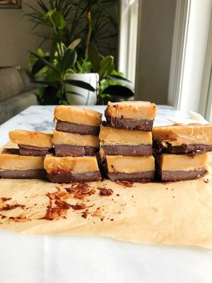 Almond Coconut Fudge Bars (sugar-free + vegan) - rachLmansfield