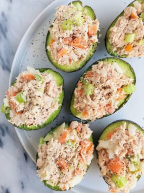 The Best Whole30 Tuna Salad that takes 5 minutes to prepare and is made with just a few ingredients!