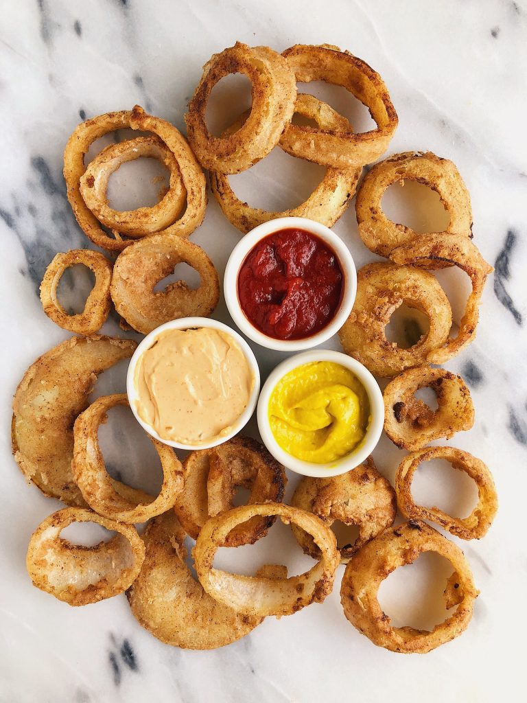 Healthy Stovetop Vegan Onion Rings