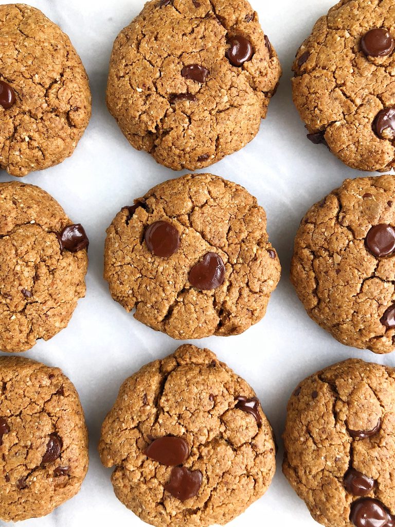 Vegan Dark Chocolate Chunk Protein Cookie Cakes