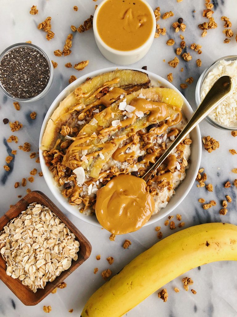 Classic Overnight Oats with Caramelized Bananas and an extra boost from MCT oil!