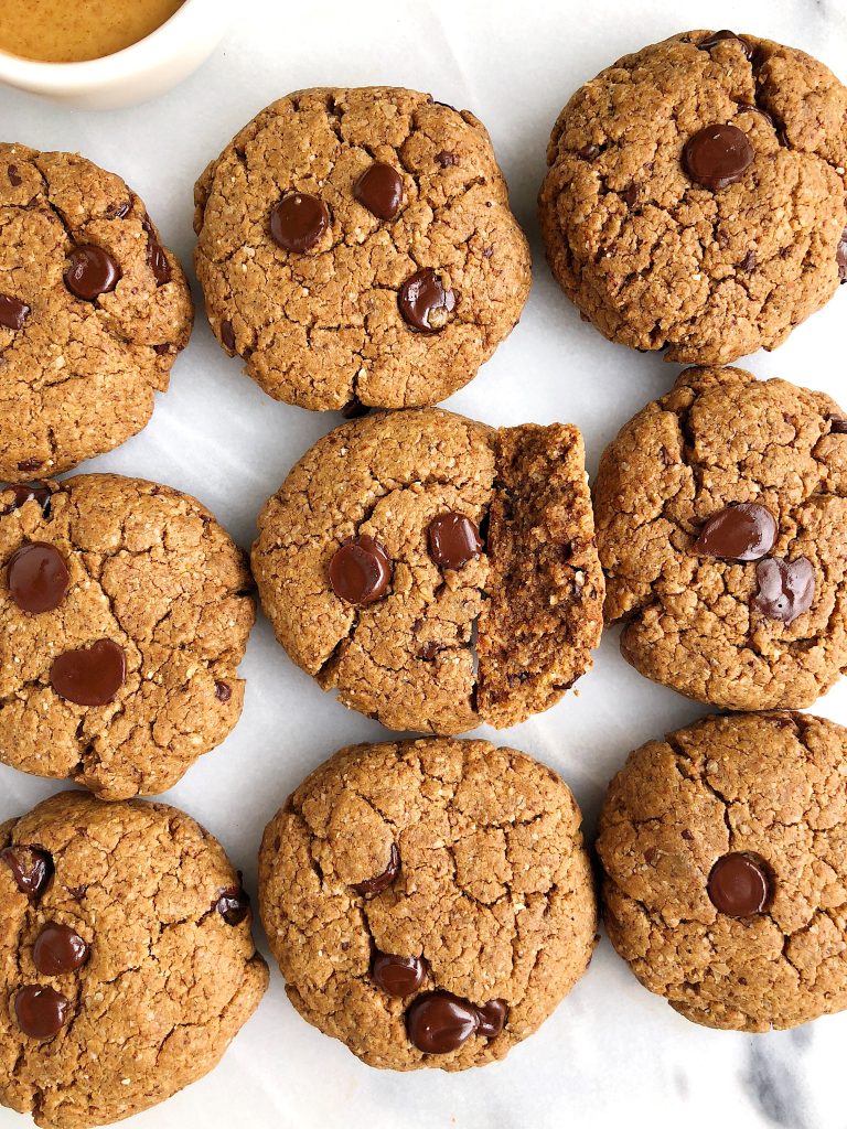 Vegan Dark Chocolate Chunk Protein Cookie Cakes