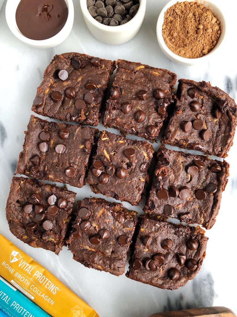 One-Bowl Chocolate Zucchini Bread Brownies for an easy egg-free and gluten-free dessert!