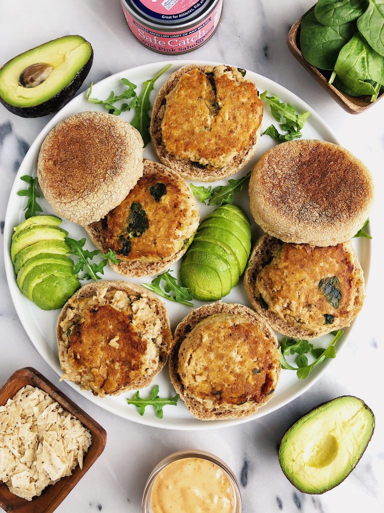 Healthy Homemade Salmon Burgers made with paleo ingredients and they are egg-free!