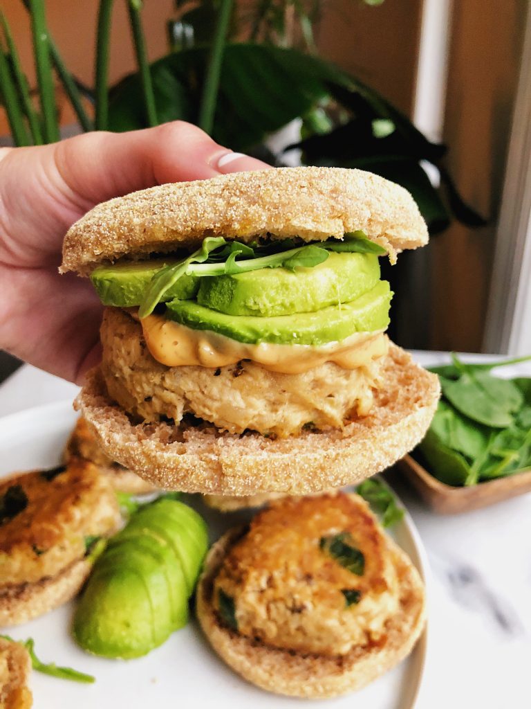 Healthy Homemade Salmon Burgers made with paleo ingredients and they are egg-free!