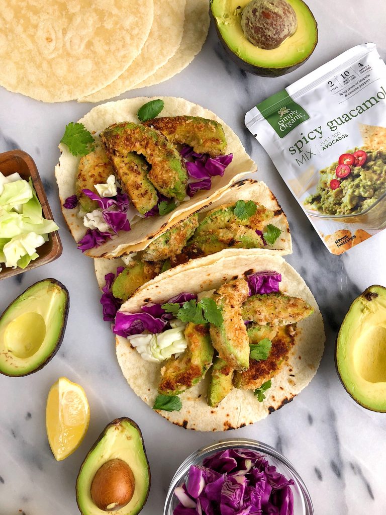 Crispy Baked Avocado Tacos for an easy vegan and gluten-free taco recipe!