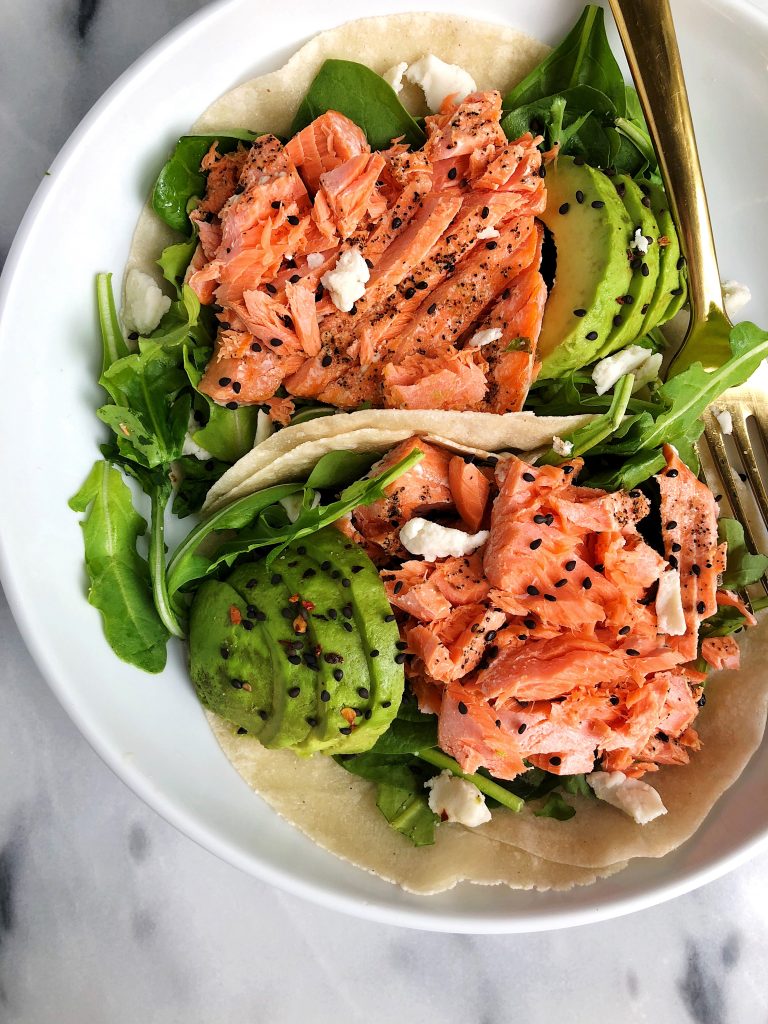 Oven-Broiled Wild Salmon Tacos for an easy and mess free way to make salmon in your oven!