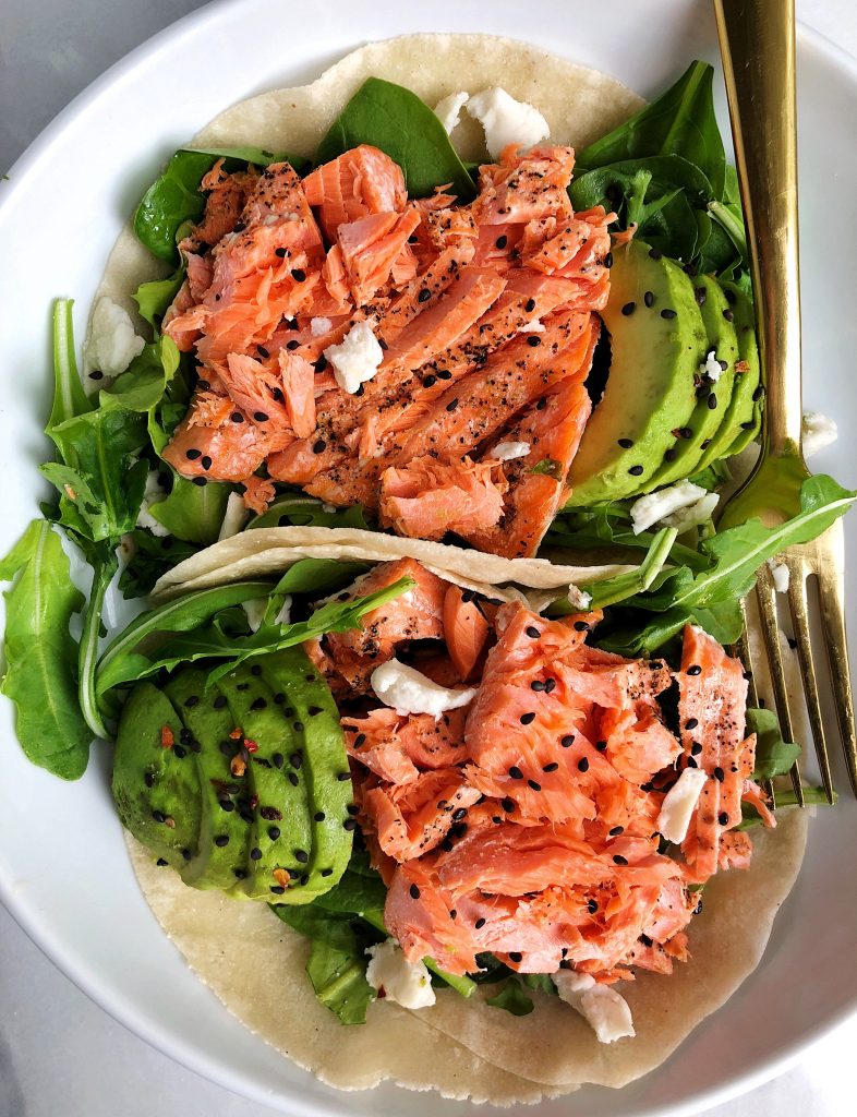 Oven-Broiled Wild Salmon Tacos for an easy and mess free way to make salmon in your oven!