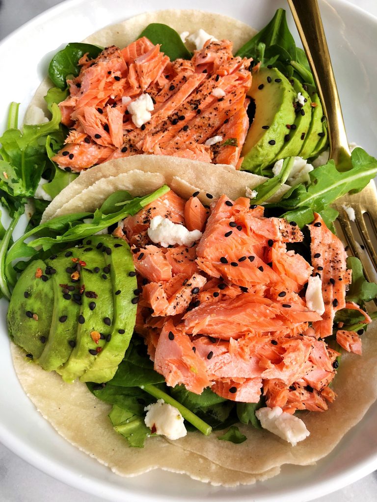 Oven-Broiled Wild Salmon Tacos for an easy and mess free way to make salmon in your oven!