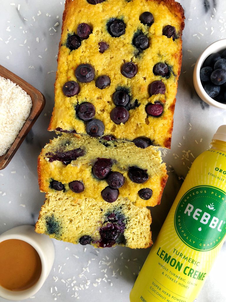 Paleo Lemon Berry Pound Cake made with all paleo, gluten-free and nut-free ingredients for an easy pound cake loaf!