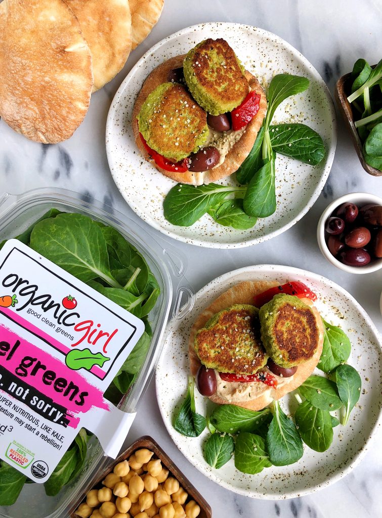 10-minute Crispy Green Falafels made with chickpeas, greens and other healthy and delicious vegan and gluten-free ingredients!