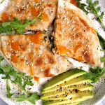 Super Simple Spicy Salmon Quesadilla made with gluten-free ingredients for a healthier quesadilla recipe!
