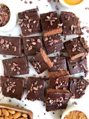 No-Bake Fudge Brownies made with gluten and dairy-free ingredients. Sweetened with manuka honey, no dates for a twist on your usual no-bake dessert!