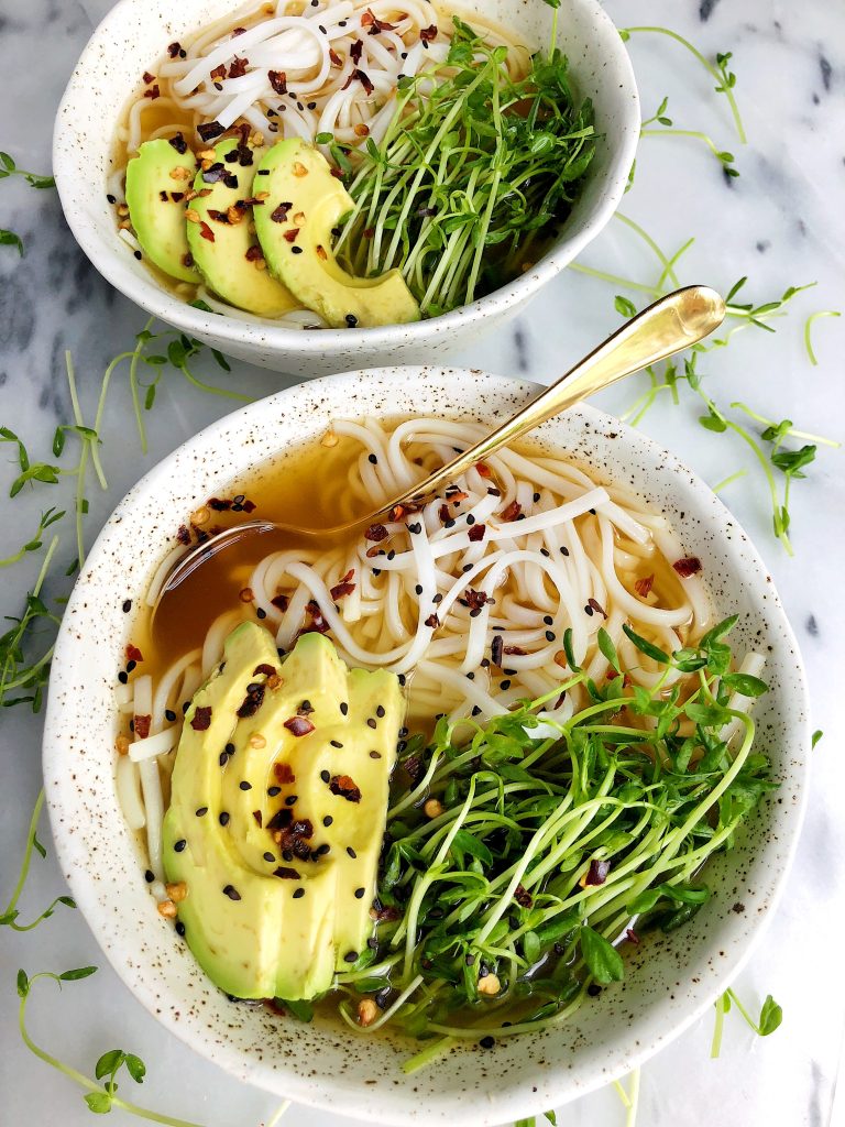 Homemade Bone Broth Ramen Bowls made with all gluten-free and dairy-free ingredients for an easy and delicious homemade ramen recipe!