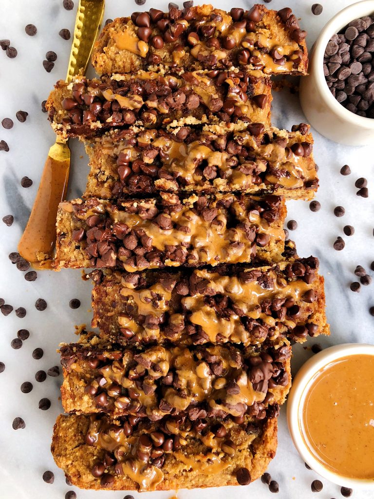 Gluten-free Chocolate Chip Banana Apple Bread made with all plant-based ingredients for a sweet banana apple loaf with dreamy dark chocolate chips!