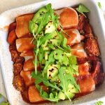 Sweet Potato Quinoa Enchiladas made with all gluten-free and dairy-free ingredients and made with a homemade enchilada sauce using bone broth!