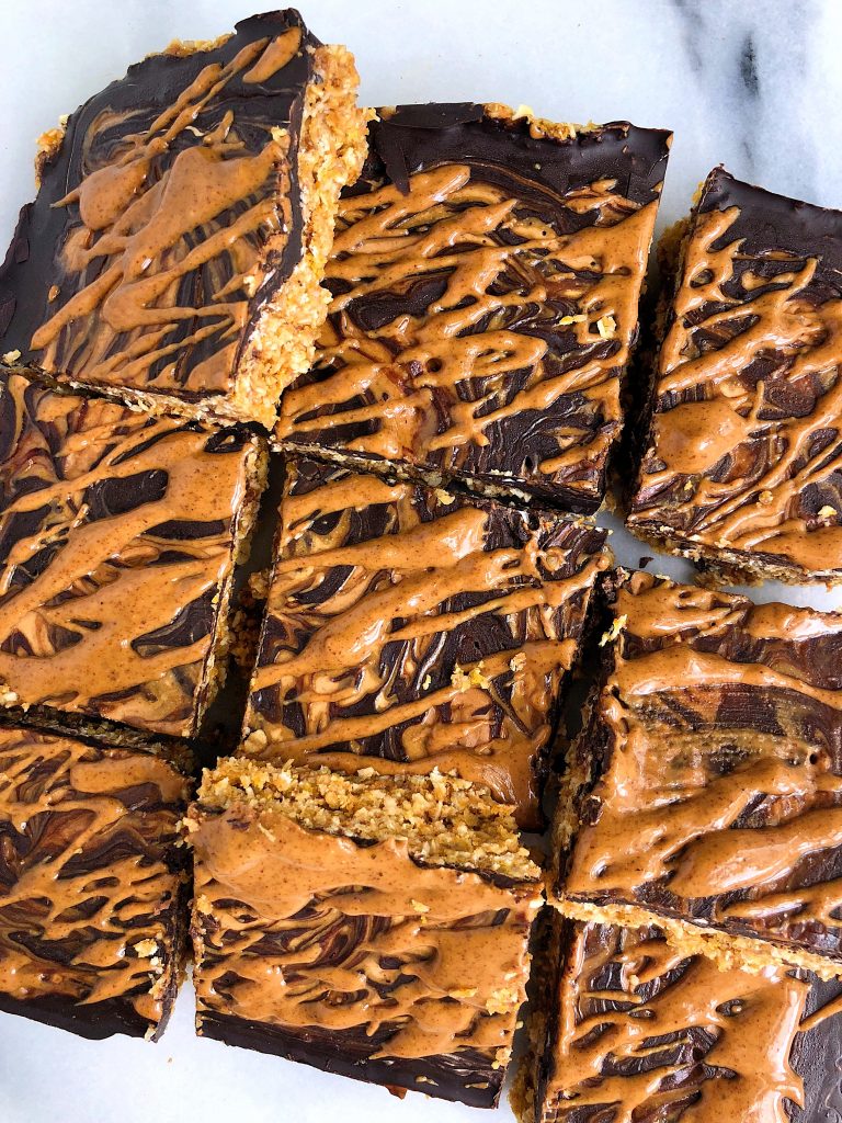 Dark Chocolate Sweet Potato Breakfast Bars made with vegan and gluten-free ingredients for a delicious homemade breakfast and snack bar!