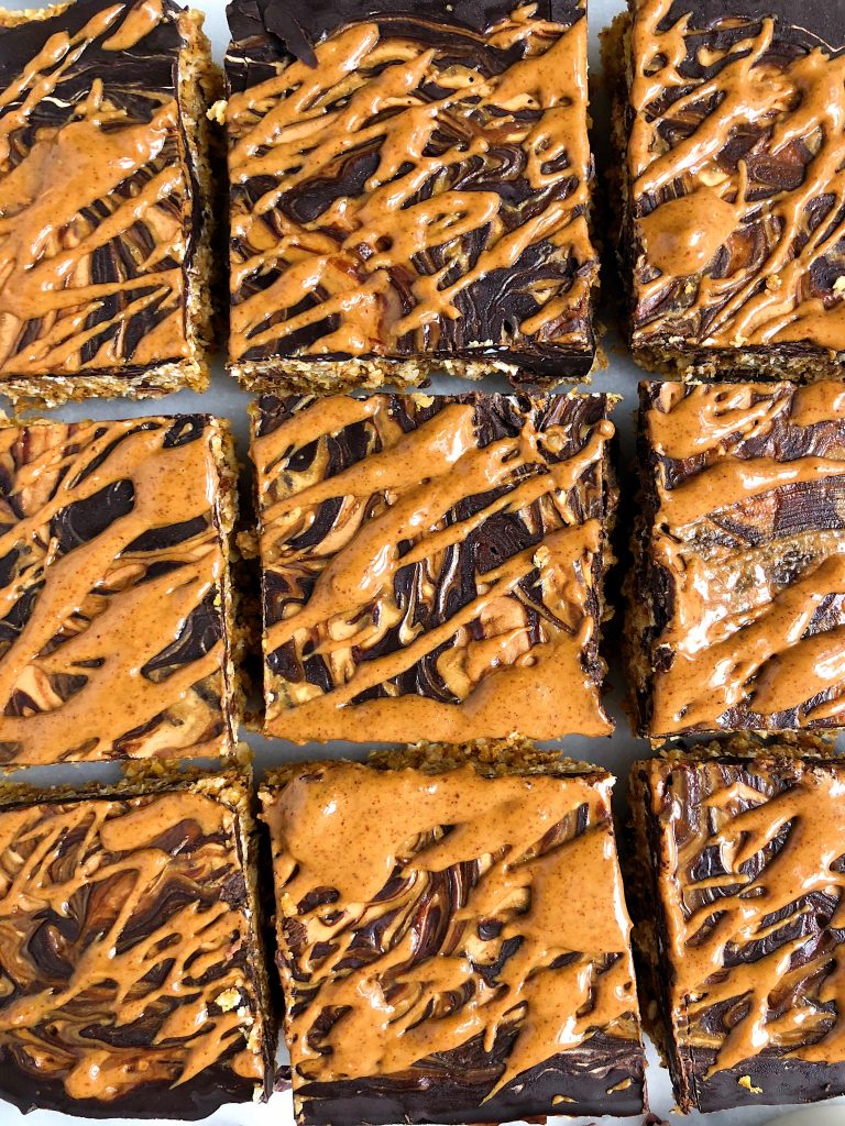 Dark Chocolate Sweet Potato Breakfast Bars made with vegan and gluten-free ingredients for a delicious homemade breakfast and snack bar!