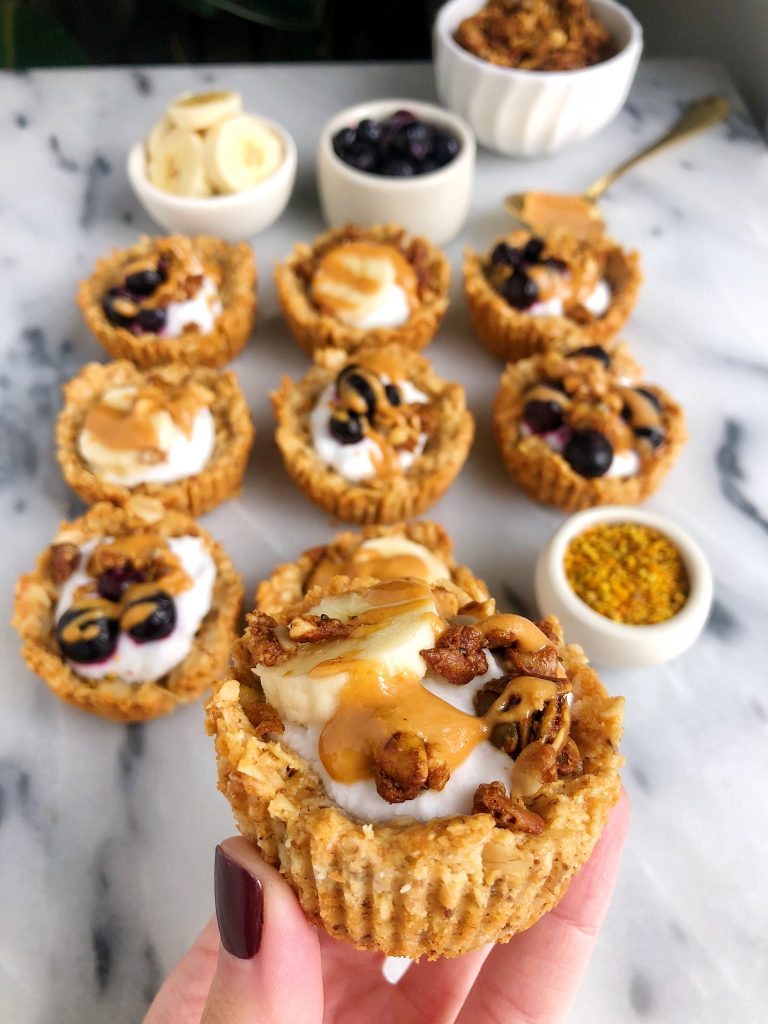 Mini Gluten-free Collagen Granola Bowls for a quick and easy breakfast recipe and they are egg-free, dairy-free and filled with collagen peptides! 