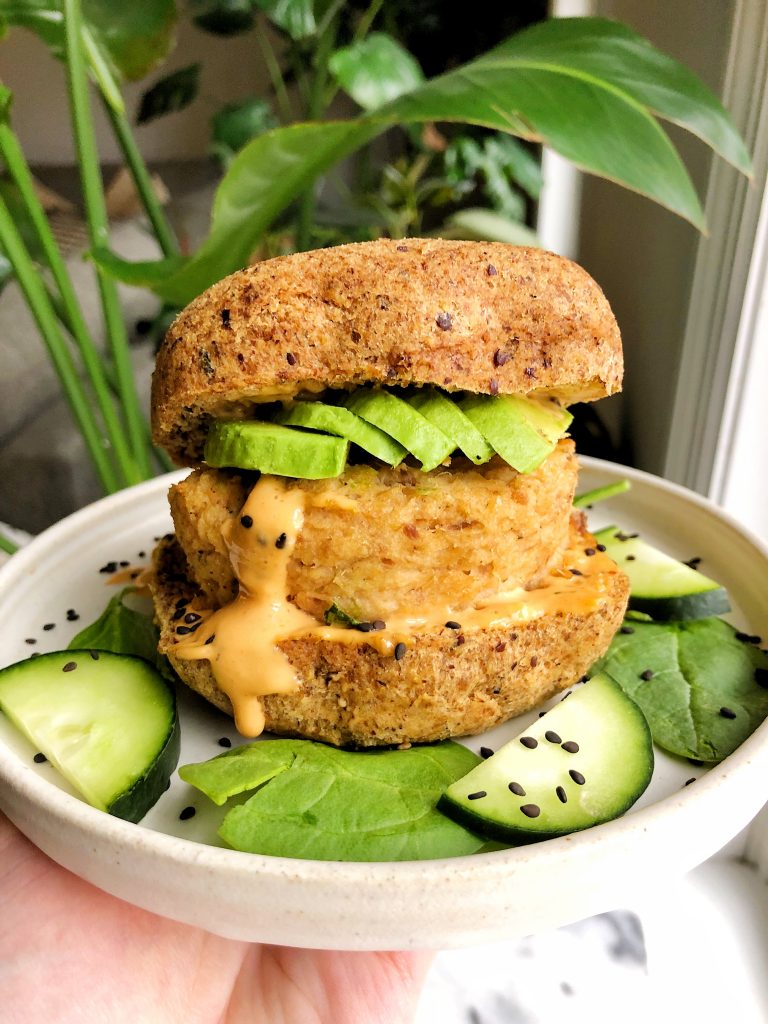 Oven-Baked Dijon Salmon Burgers made with just five gluten-free and dairy-free ingredients for an easy healthy dinner recipe!