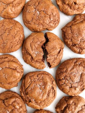 The Best Paleo Brownie Crinkle Cookies made with nut-free and gluten-free ingredients for an easy and healthier crinkle cookie recipe!