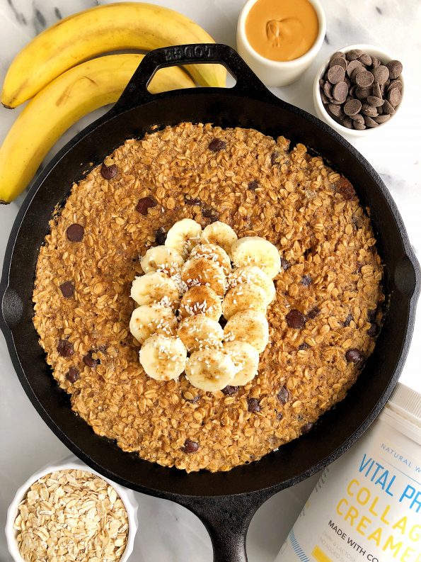 Dark Chocolate Banana Bread Baked Oatmeal (glutenfree)