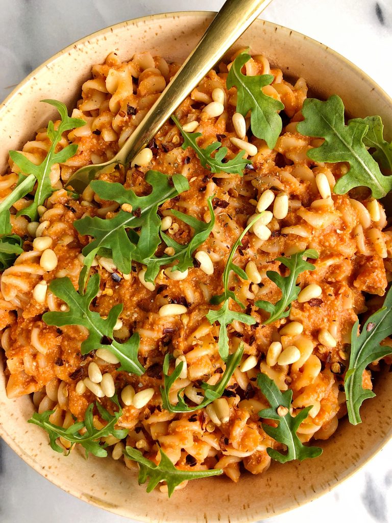 Healthier Dairy-free Vodka Sauce made with simple and easy ingredients for an easy homemade and healthy penne vodka sauce!