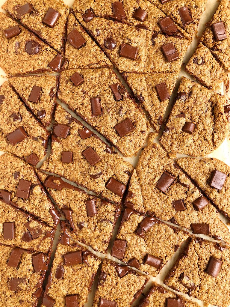 Browned Butter Chocolate Chip Cookie Sheet made with gluten-free ingredient for a healthy crispy on the outside, chewy center cookie recipe!