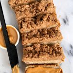 The Dreamiest Vegan Banana Bread Crumb Cake made with all gluten-free and dairy-free ingredients for an easy and healthy crumb cake twist!