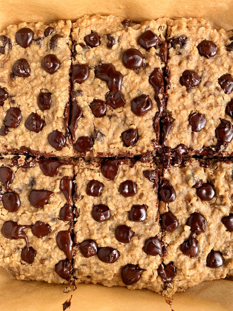 Chocolate Chip Banana Bread Oatmeal Bars Vegan Rachlmansfield