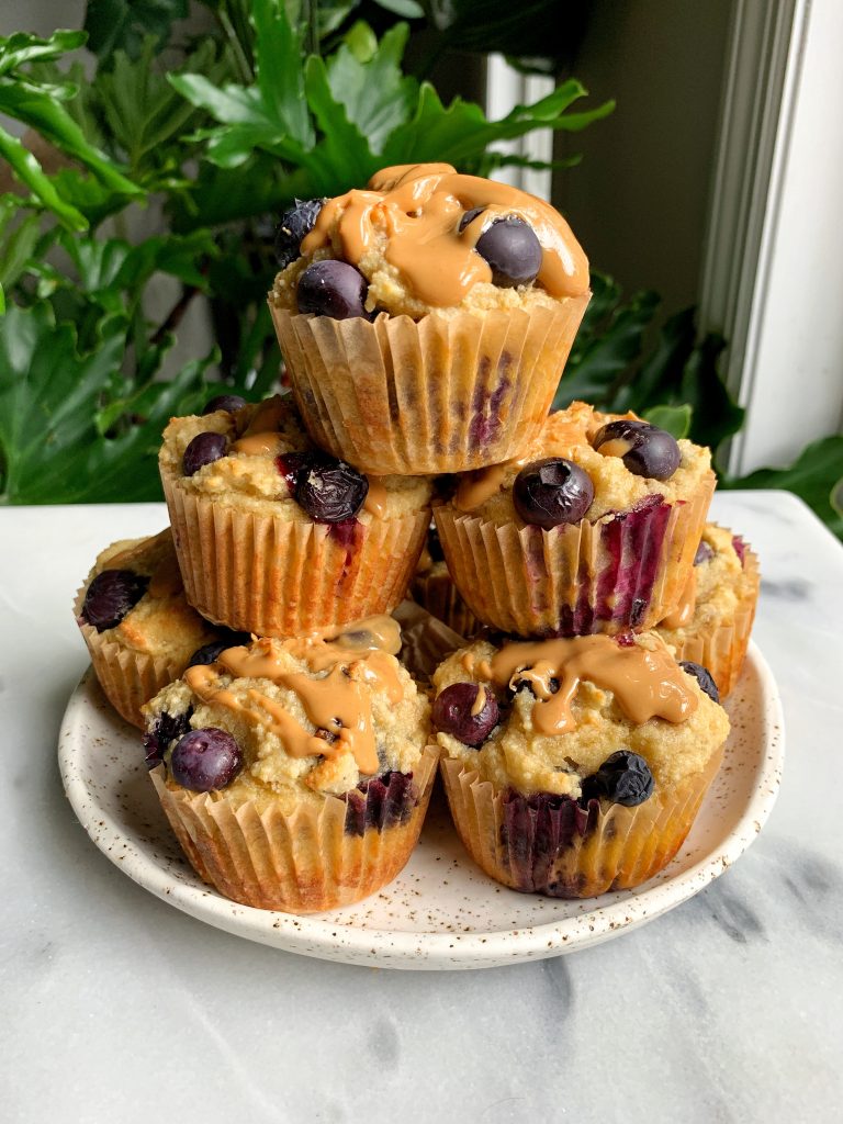 6-ingredient Paleo Blueberry Banana Bread Muffins made with simple and healthy ingredients for an easy blueberry muffin recipe!