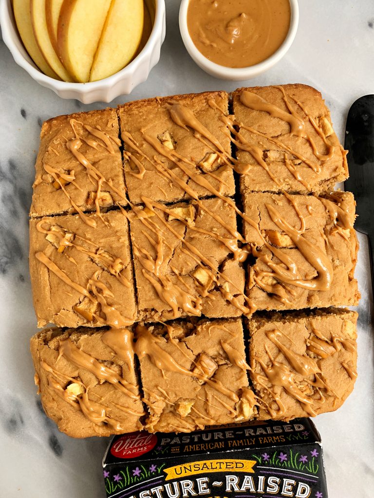 The Best Ever Gluten-free Apple Blondies made with a few simple ingredients for a classic fall apple dessert!
