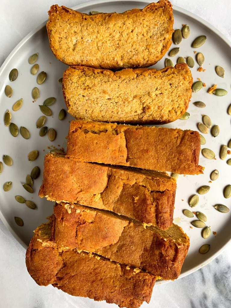 The Easiest Almond Flour Pumpkin Bread made with all vegan and paleo ingredients for a simple and healthy pumpkin loaf.