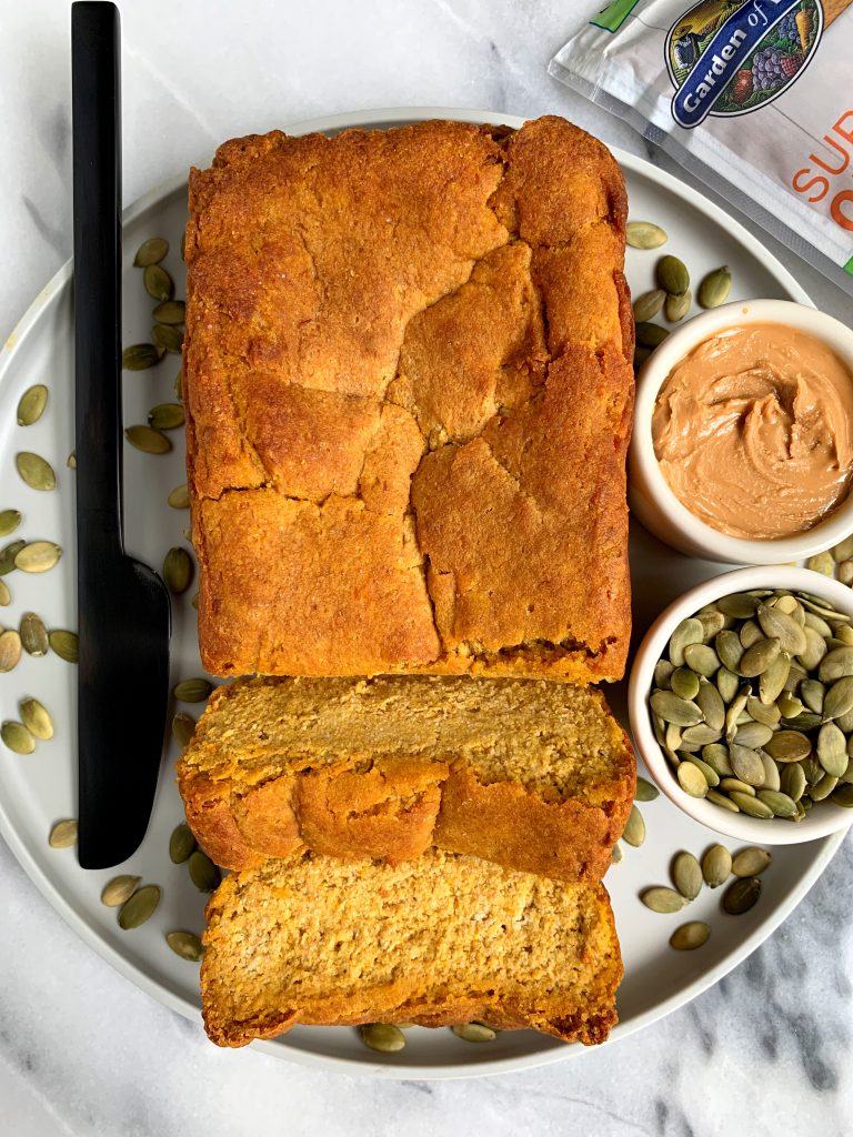 The Easiest Almond Flour Pumpkin Bread made with all vegan and paleo ingredients for a simple and healthy pumpkin loaf.