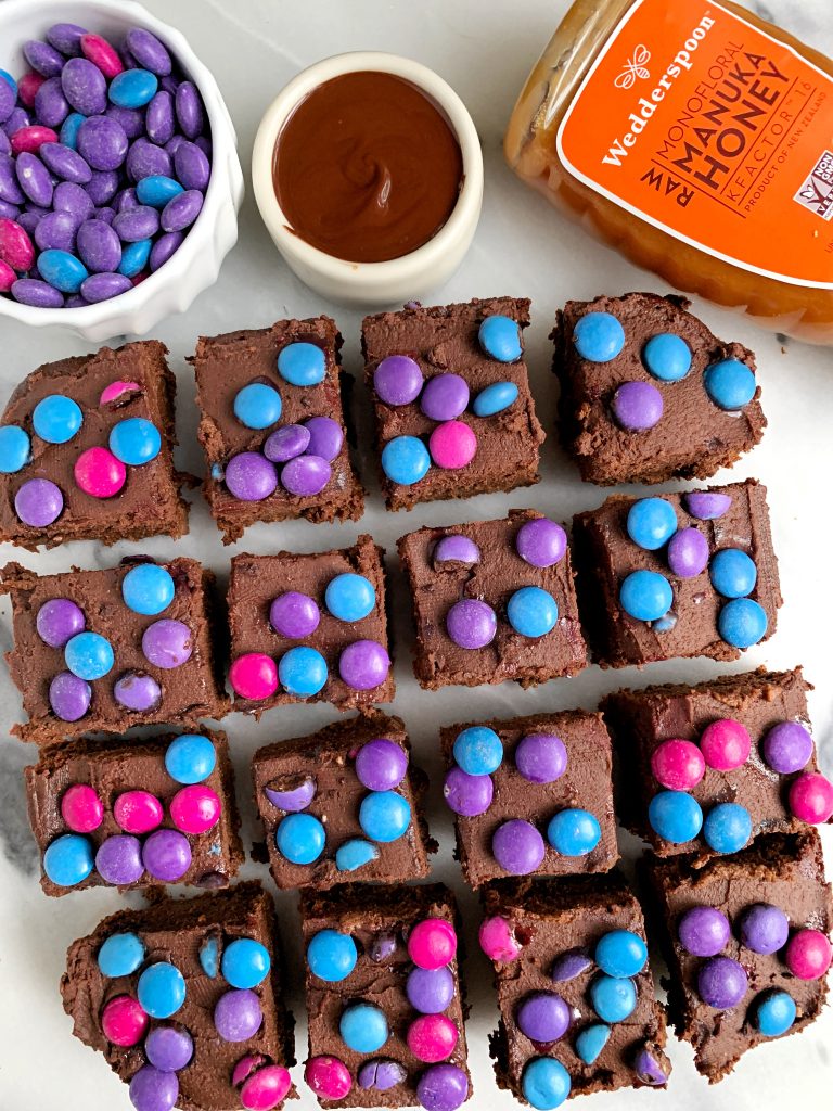 Healthier Copycat Cosmic Brownies made with all vegan, gluten-free and grain-free ingredients!