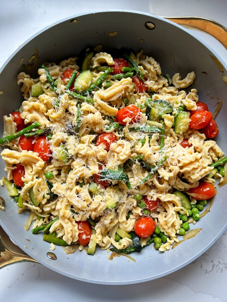 This is the most delicious gluten-free Pasta Primavera recipe and it is easy to make, filled with tons of veggies making it a healthy meal for you and your family!