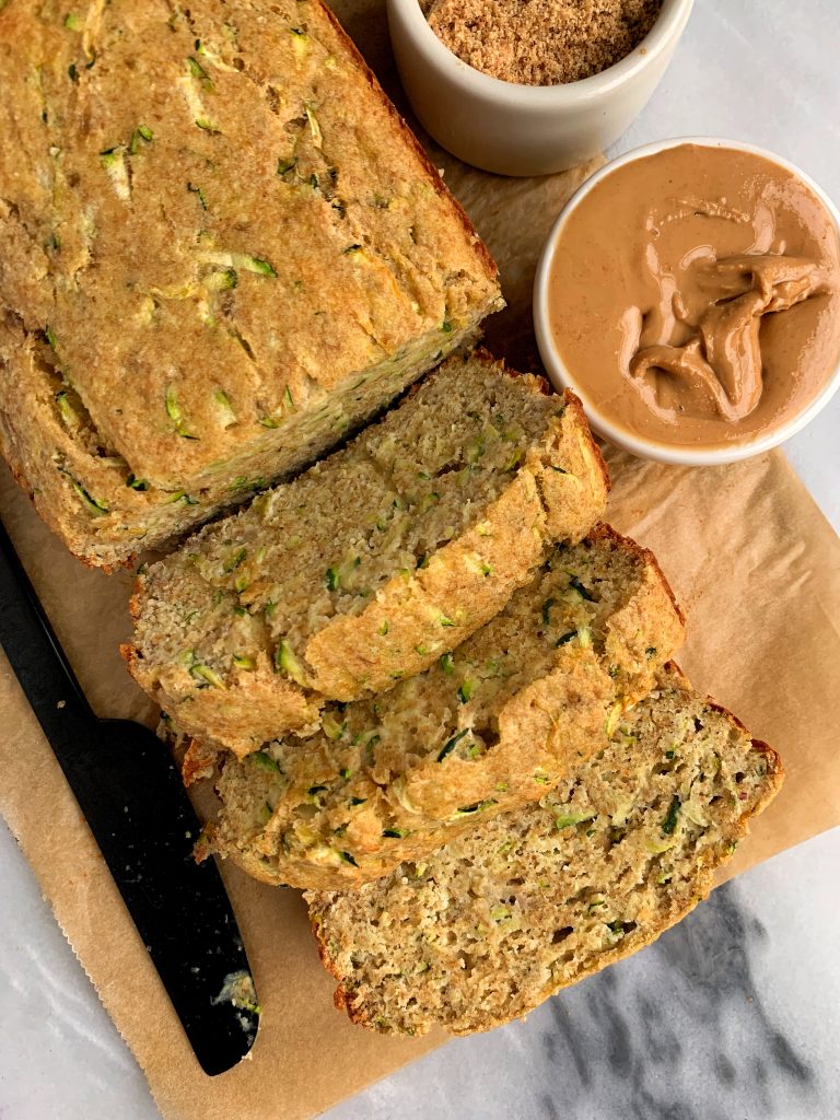 The Best Paleo Banana Zucchini Bread made with almond flour, ground flaxseed and all gluten-free and dairy-free ingredients. No added sugar and sweetened with just banana.