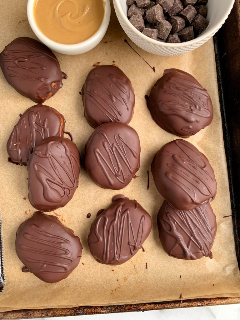 Healthier Copycat Reese's Eggs (vegan + gluten-free)