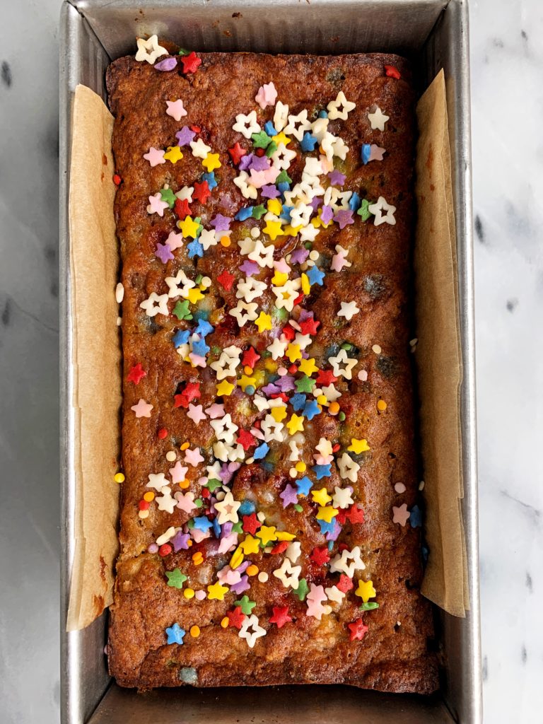 birthday cake banana bread