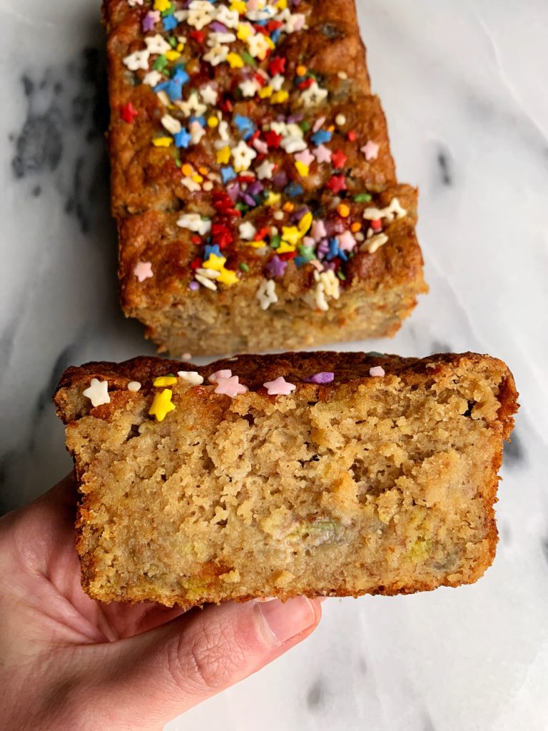 birthday cake banana bread