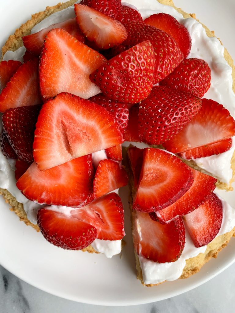 The BEST healthy Strawberry Shortcake recipe that is also paleo, gluten-free and dairy-free and hands down one of the easiest desserts to bake.