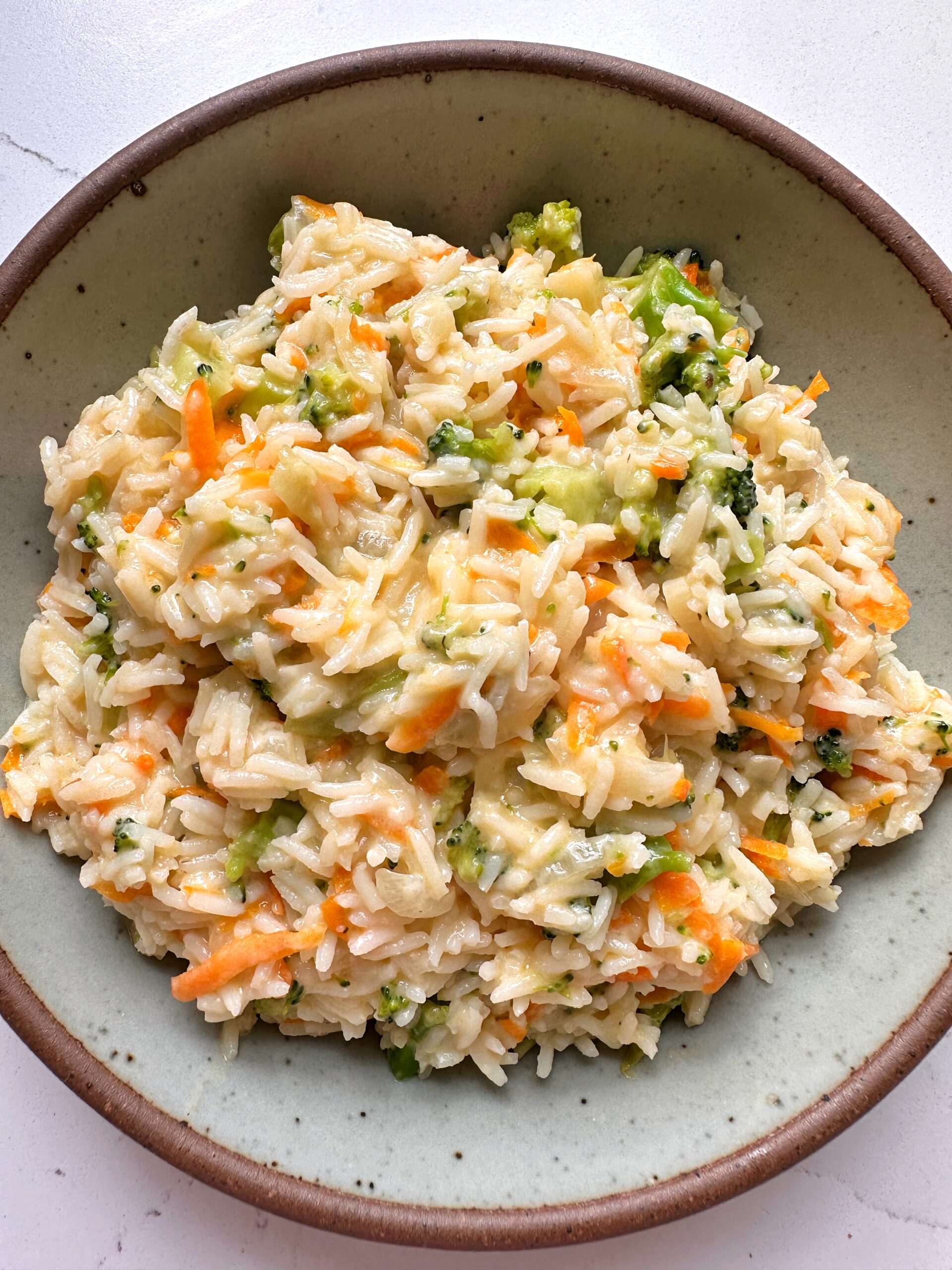 One Pan Broccoli Cheese Rice