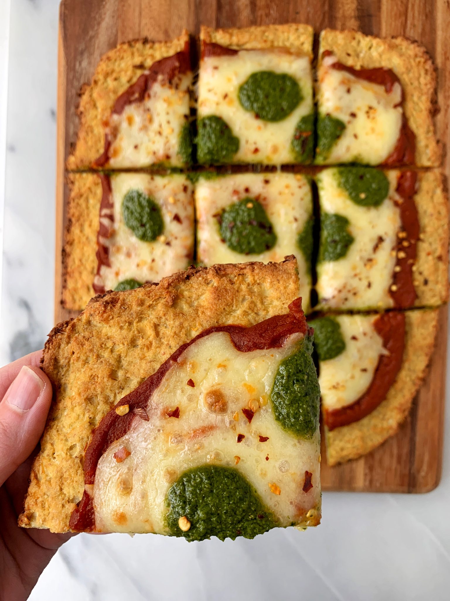 The BEST Cauliflower Pizza Crust (dairyfree + glutenfree