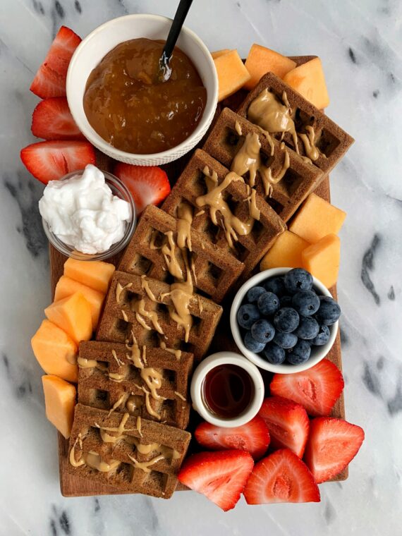 Breakfast Snack Board with Peach Jam - rachLmansfield