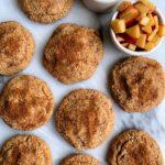 These Gluten-free Apple Pie Stuffed Snickerdoodle Cookies are truly one of the best cookies ever. A healthier fall twist on a classic cookie recipe and they're made with all vegan ingredients. 