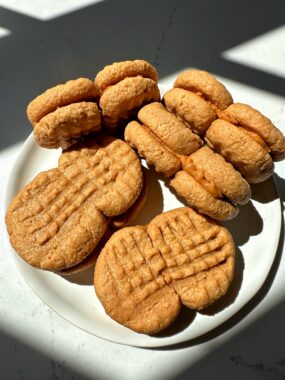 These Nutter Butter Cookies are such a delicious, nostalgic and EASY cookie recipe to make! They're vegan and gluten-free and you only need 3 ingredients to make them.